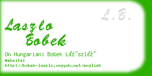 laszlo bobek business card